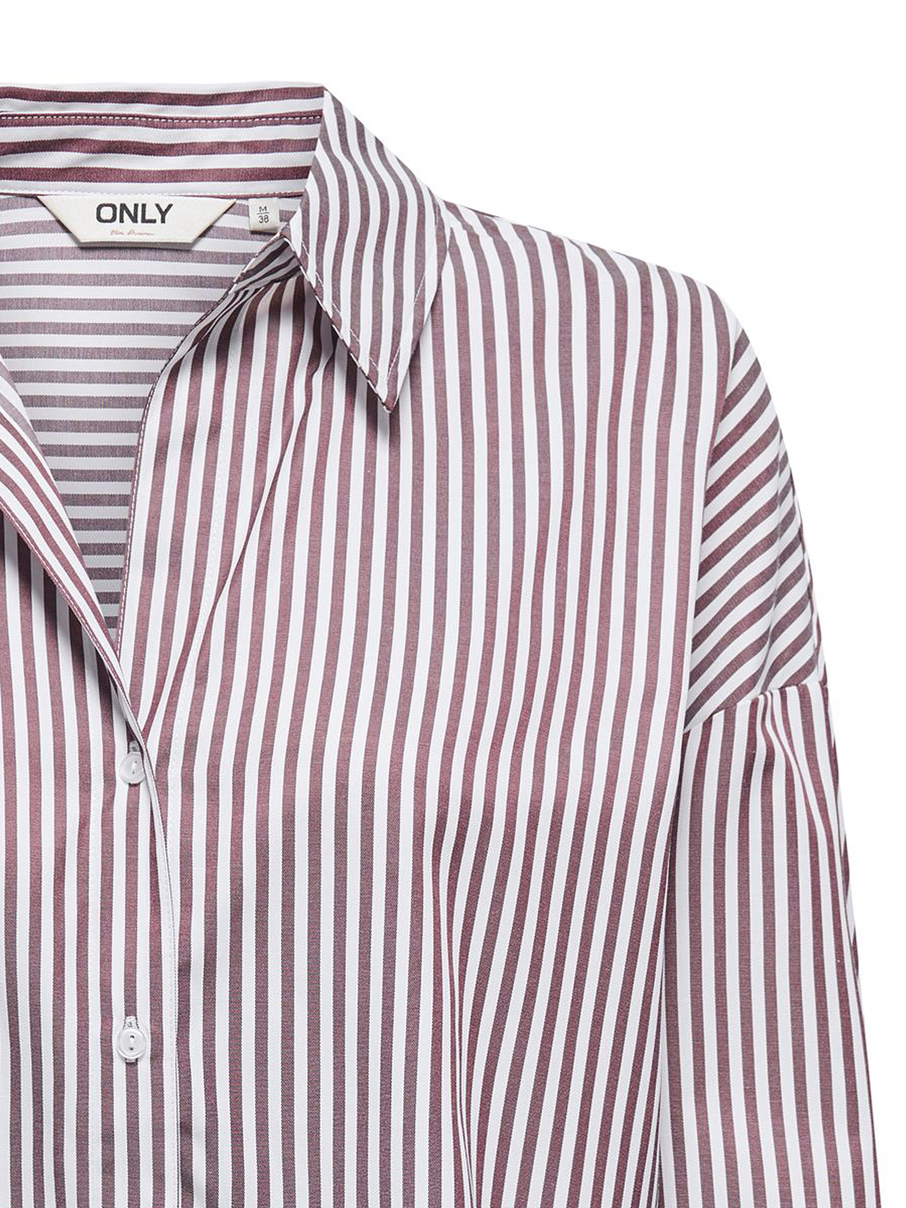 Gestreifte Bluse mit langen Ärmeln und Knopfleiste Gestreifte Bluse mit langen Ärmeln und Knopfleiste