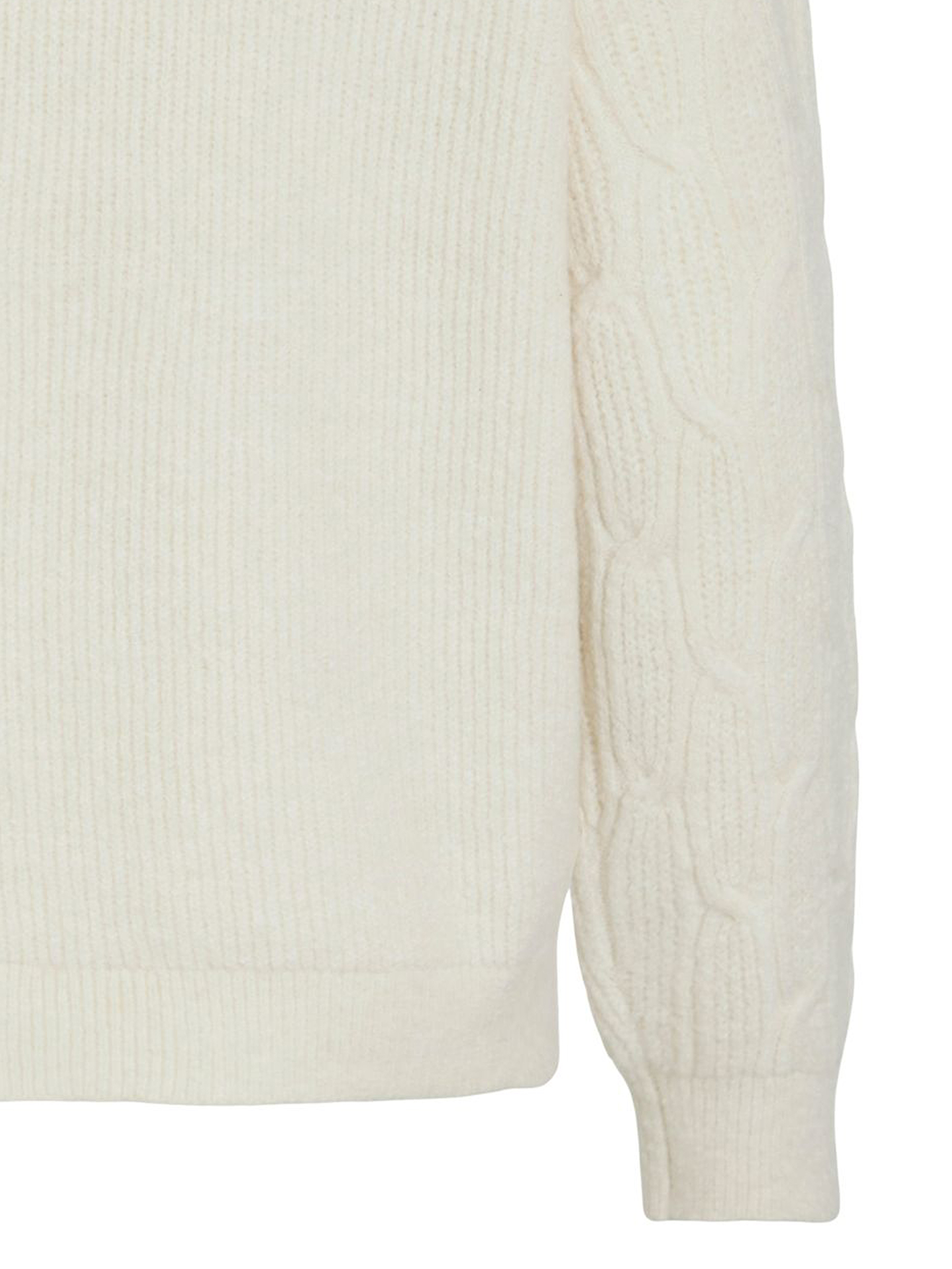 Strickpullover mit Strukturmuster und Rundhalsausschnitt Strickpullover mit Strukturmuster und Rundhalsausschnitt
