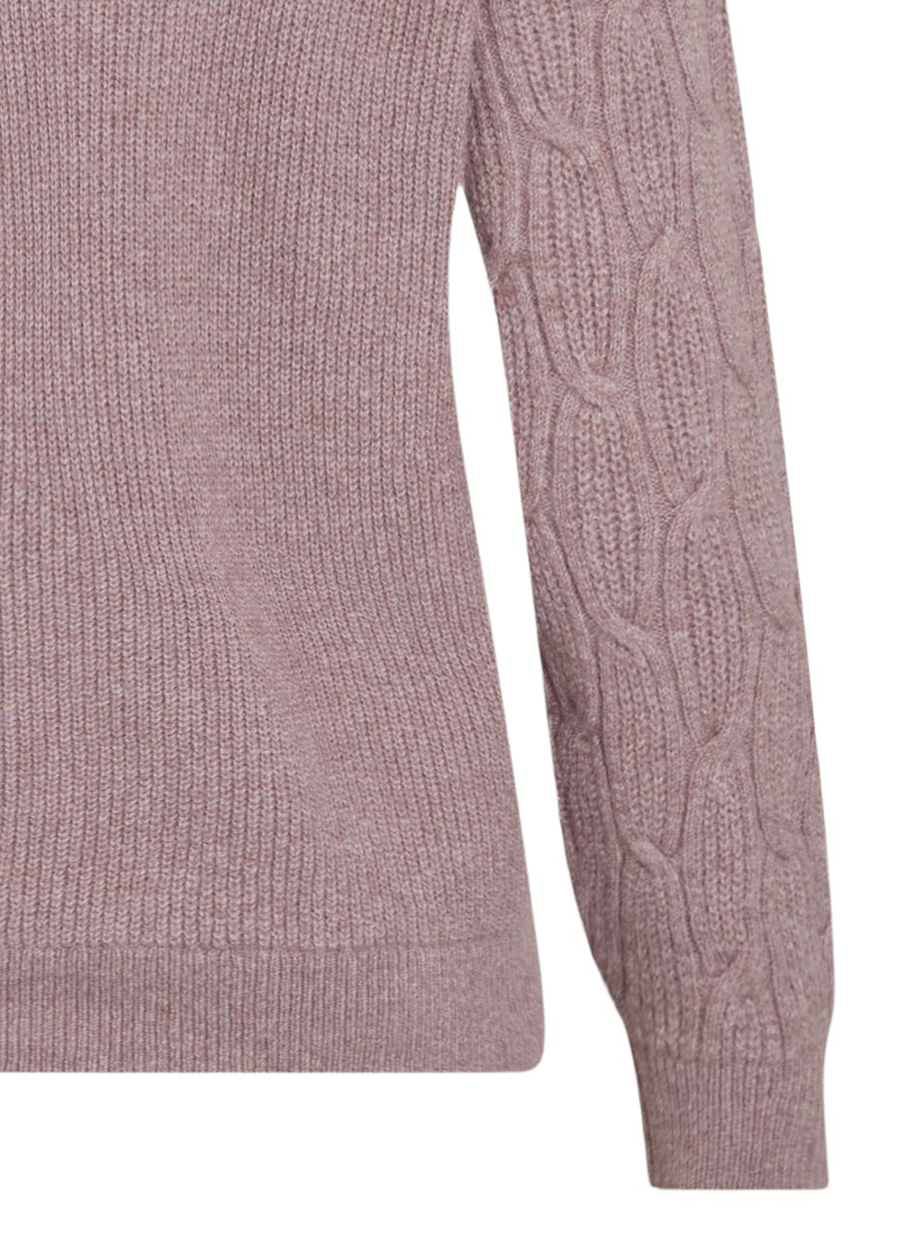 Strickpullover mit Strukturmuster und Rundhalsausschnitt Strickpullover mit Strukturmuster und Rundhalsausschnitt