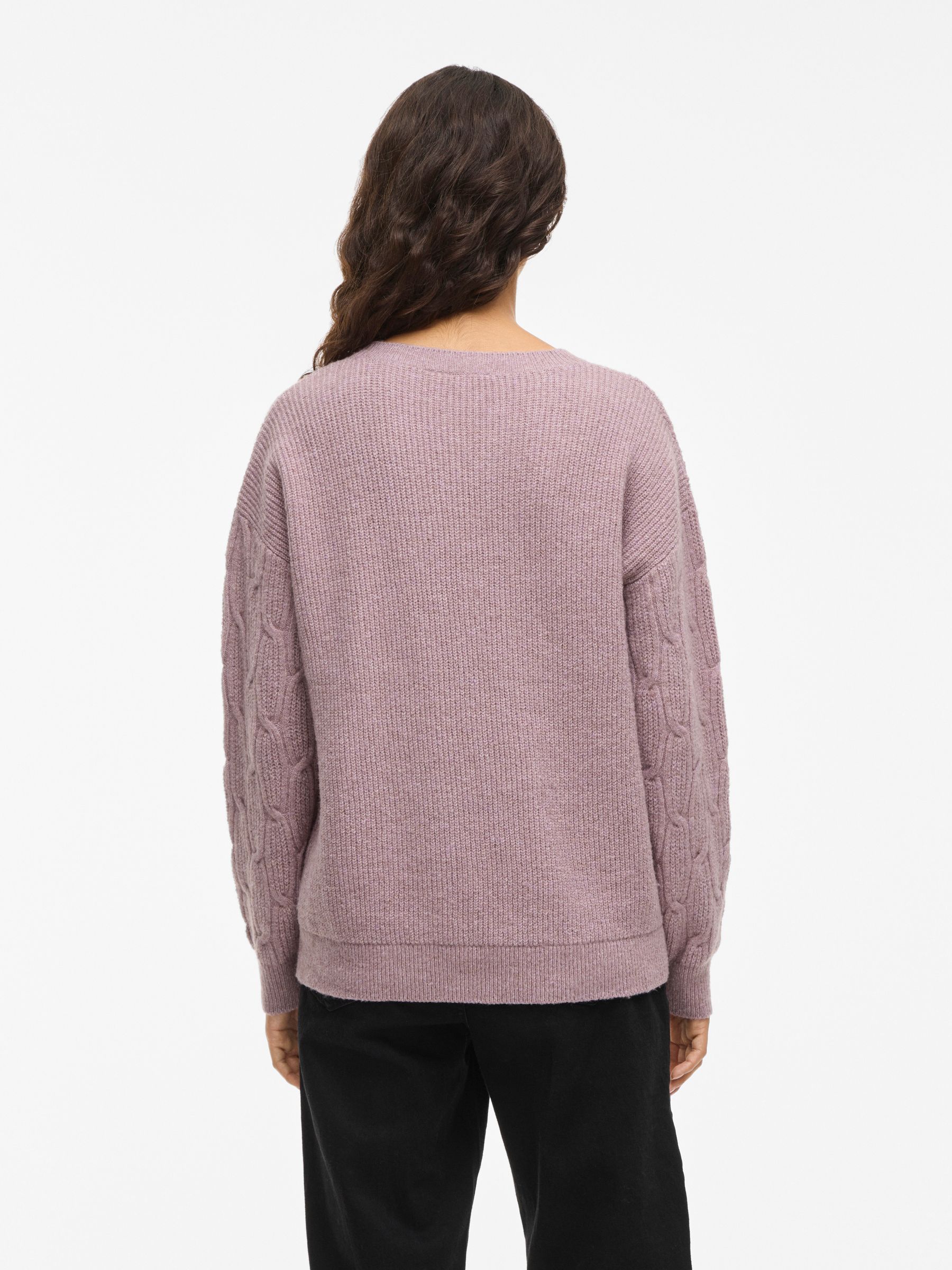 VILA_Autumnwinter_4768516_14106405_4.jpg Strickpullover mit Strukturmuster und Rundhalsausschnitt