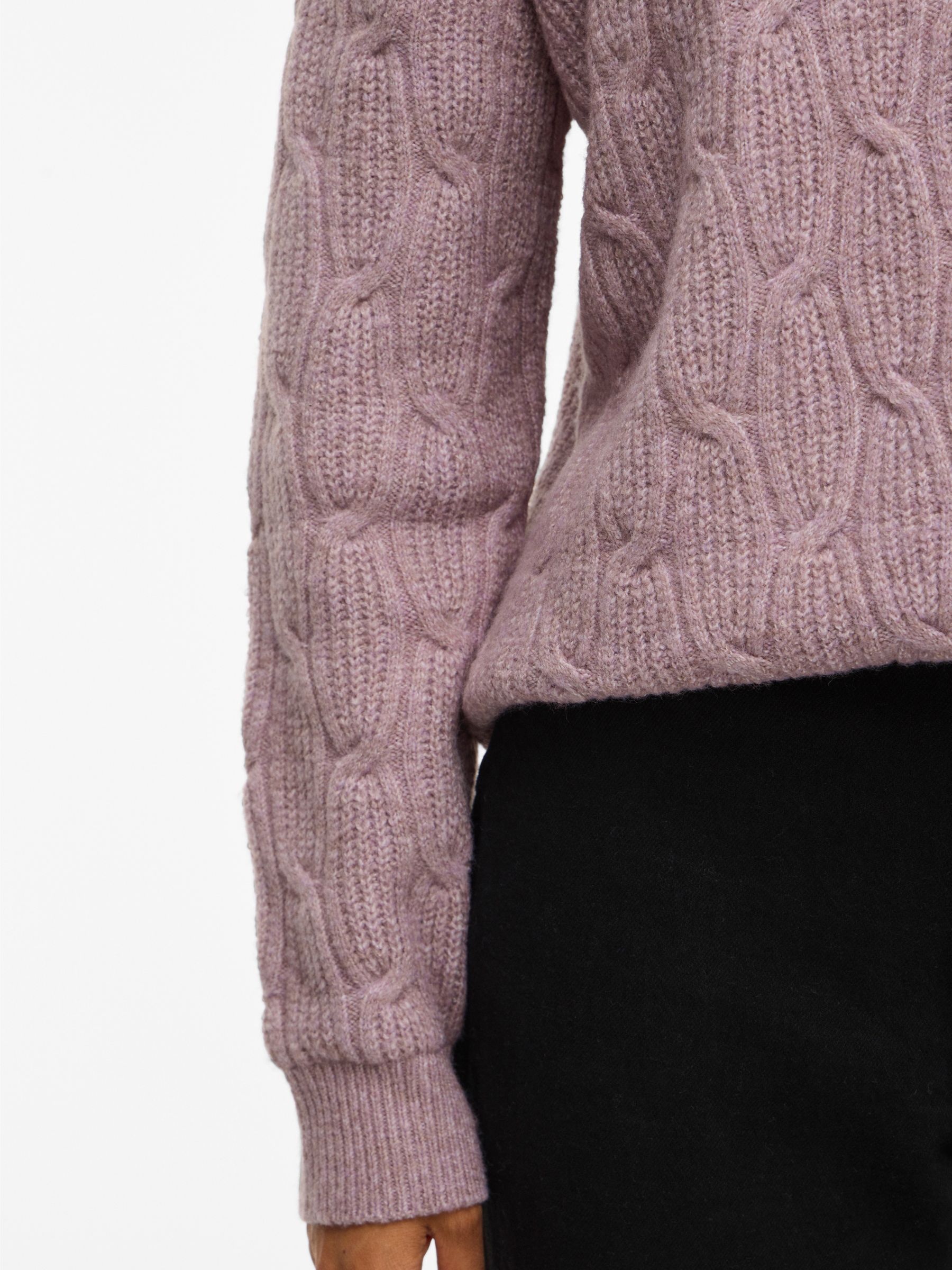 VILA_Autumnwinter_4768516_14106405_6.jpg Strickpullover mit Strukturmuster und Rundhalsausschnitt