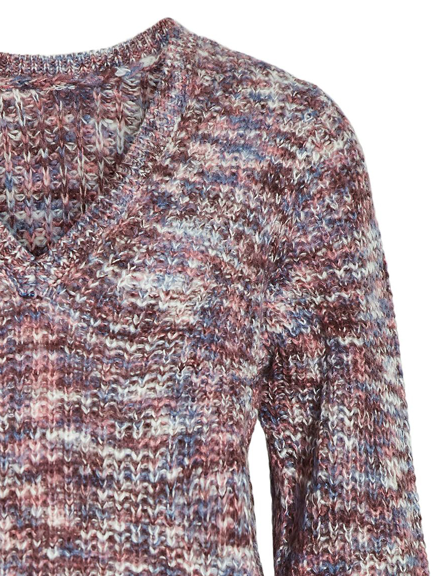 Strickpullover mit V-Ausschnitt und gemustertem Design Strickpullover mit V-Ausschnitt und gemustertem Design