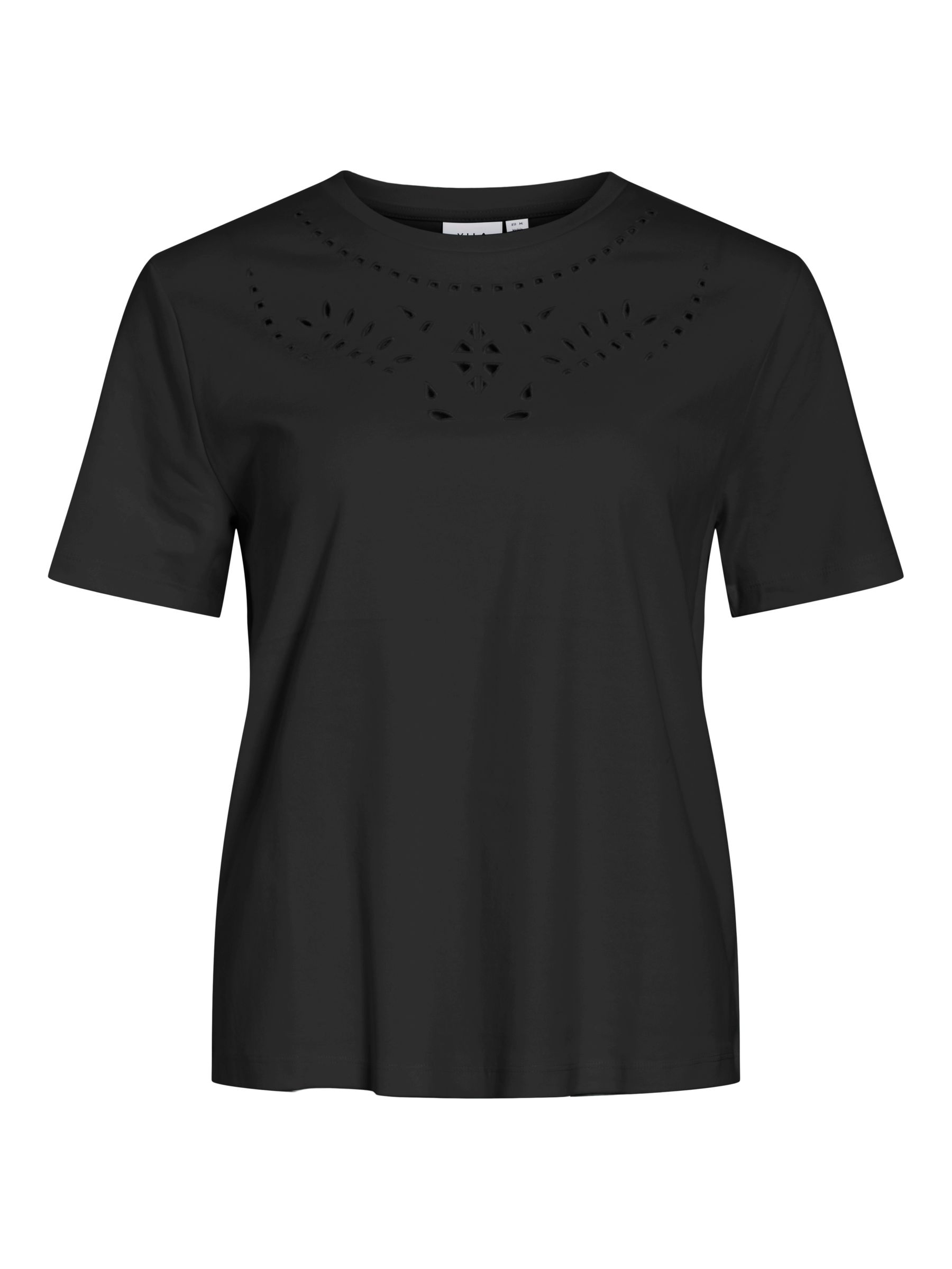 VILA_Autumnwinter_4913325_14108964.jpg T-Shirt mit Lasercut-Design und Rundhals