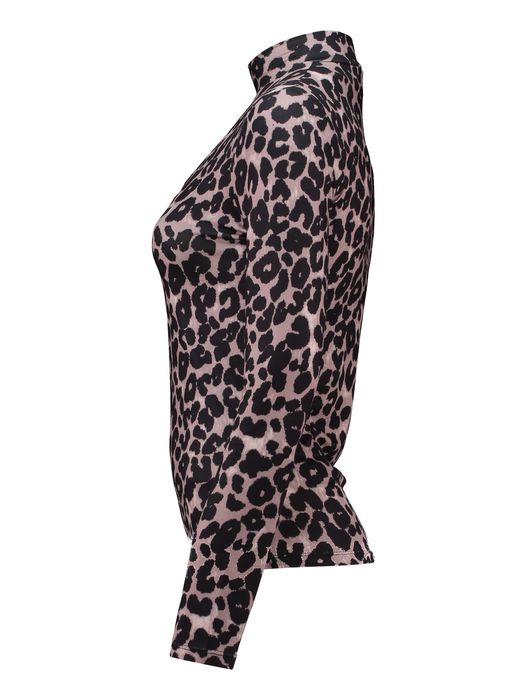 HaILYS Langärmliges T-Shirt mit auffälligem Animal-Print, Farbe: Braun