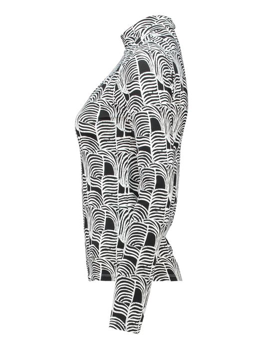 HaILYS Langärmliges T-Shirt mit auffälligem Animal-Print, Farbe: Schwarz