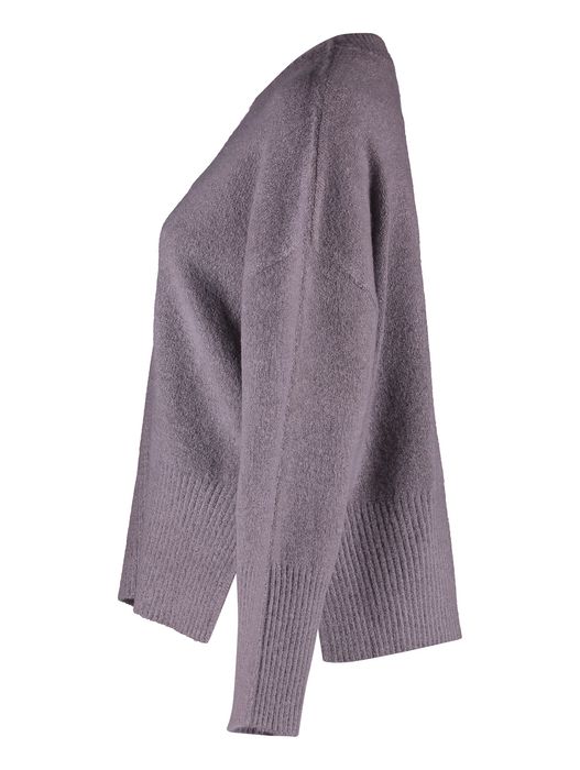 HaILYS Lässiger Pullover mit geripptem Saum und Oversize-Passform, Farbe: Grau