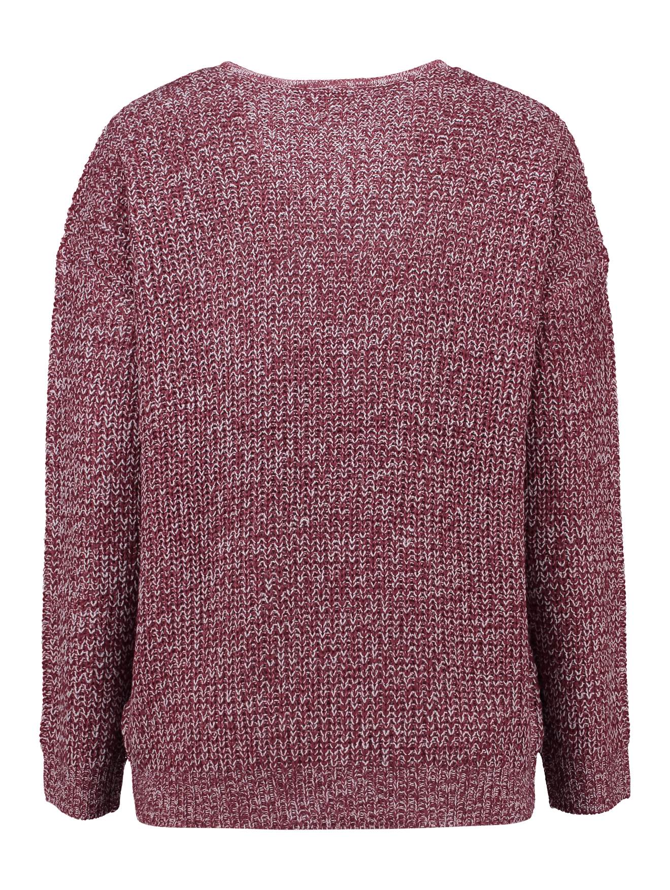 HAILYS_2025-NOS-HW_bordeaux-marl_YKK-PO1811038-1_3.jpg Weicher Strickpullover mit Rundhals und gerippten Bündchen