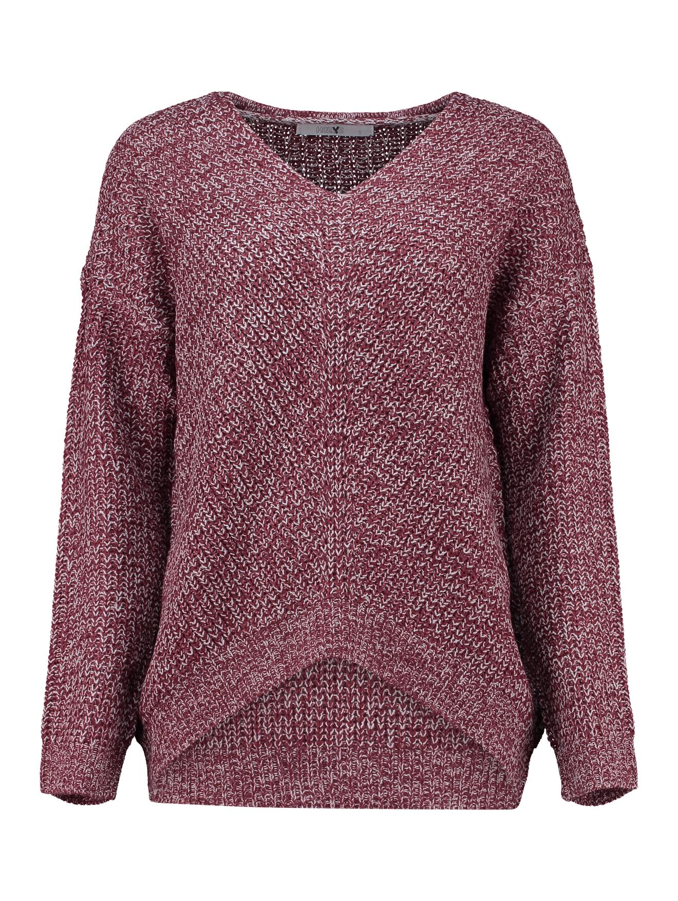 HAILYS_2025-NOS-HW_bordeaux-marl_YKK-PO1811038-1.jpg Weicher Strickpullover mit Rundhals und gerippten Bündchen