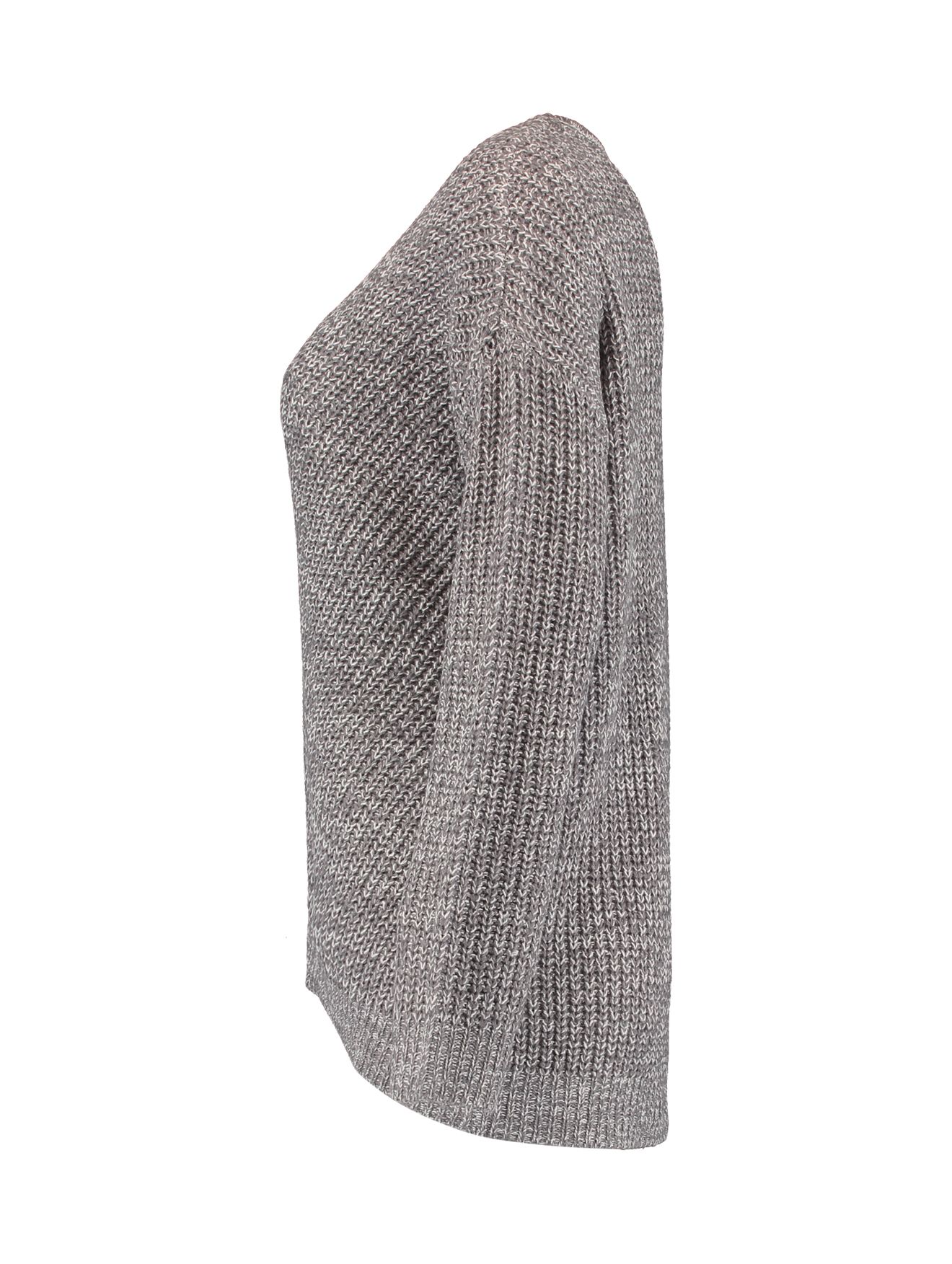 Weicher Strickpullover mit Rundhals und gerippten Bündchen Weicher Strickpullover mit Rundhals und gerippten Bündchen
