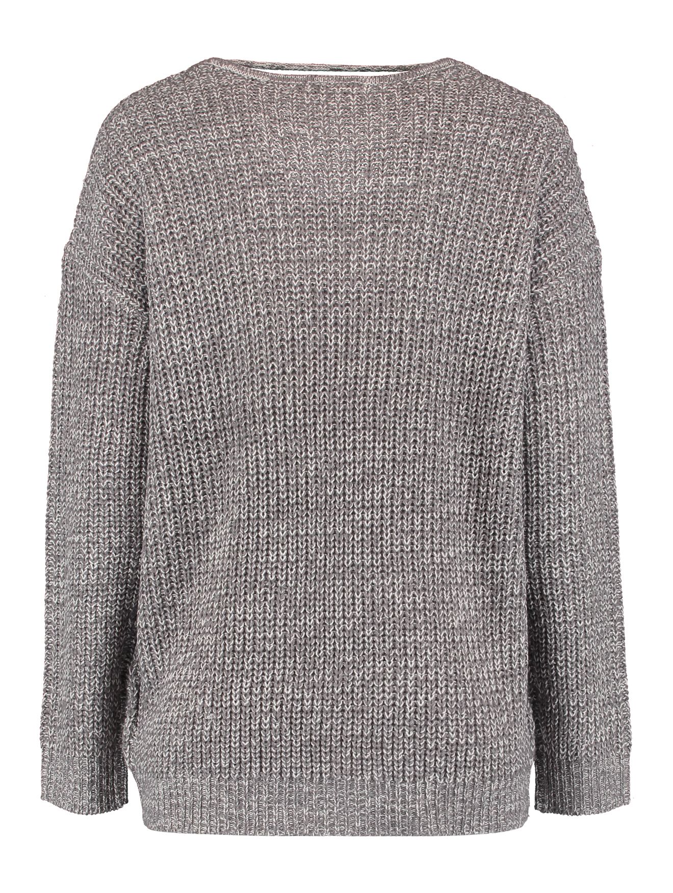 Weicher Strickpullover mit Rundhals und gerippten Bündchen Weicher Strickpullover mit Rundhals und gerippten Bündchen