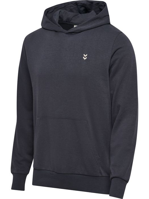 Hummel hummel Bequemes Kapuzenpullover Rundhals Kängurutasche Logo – Anthrazit, Bild 3