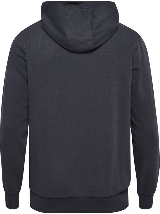 Hummel hummel Bequemes Kapuzenpullover Rundhals Kängurutasche Logo – Anthrazit, Bild 4
