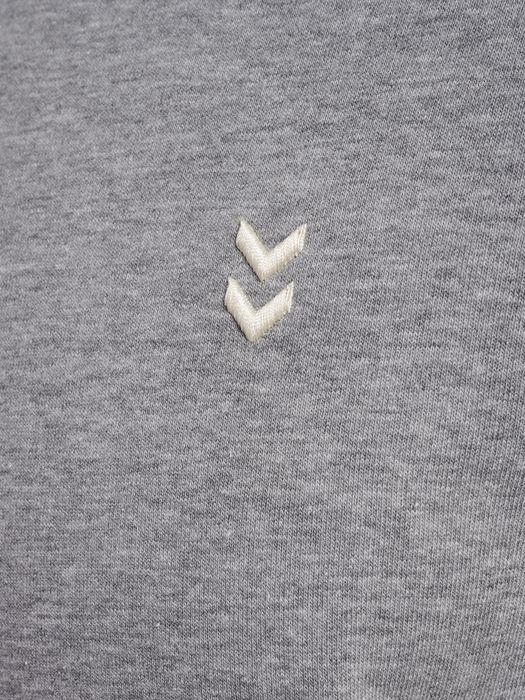 hummel Bequemes Kapuzenpullover Rundhals Kängurutasche Logo, Farbe: Grau