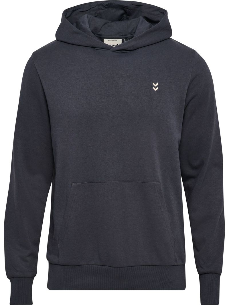 Hummel hummel Bequemes Kapuzenpullover Rundhals Kängurutasche Logo – Anthrazit, Bild 1