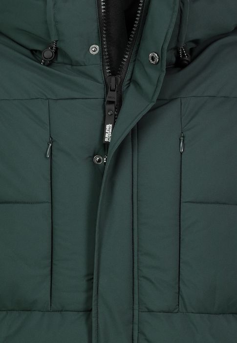 Sublevel Sublevel Wattierte Outdoorjacke mit Kapuze und mehreren Taschen – Grün, Bild 3