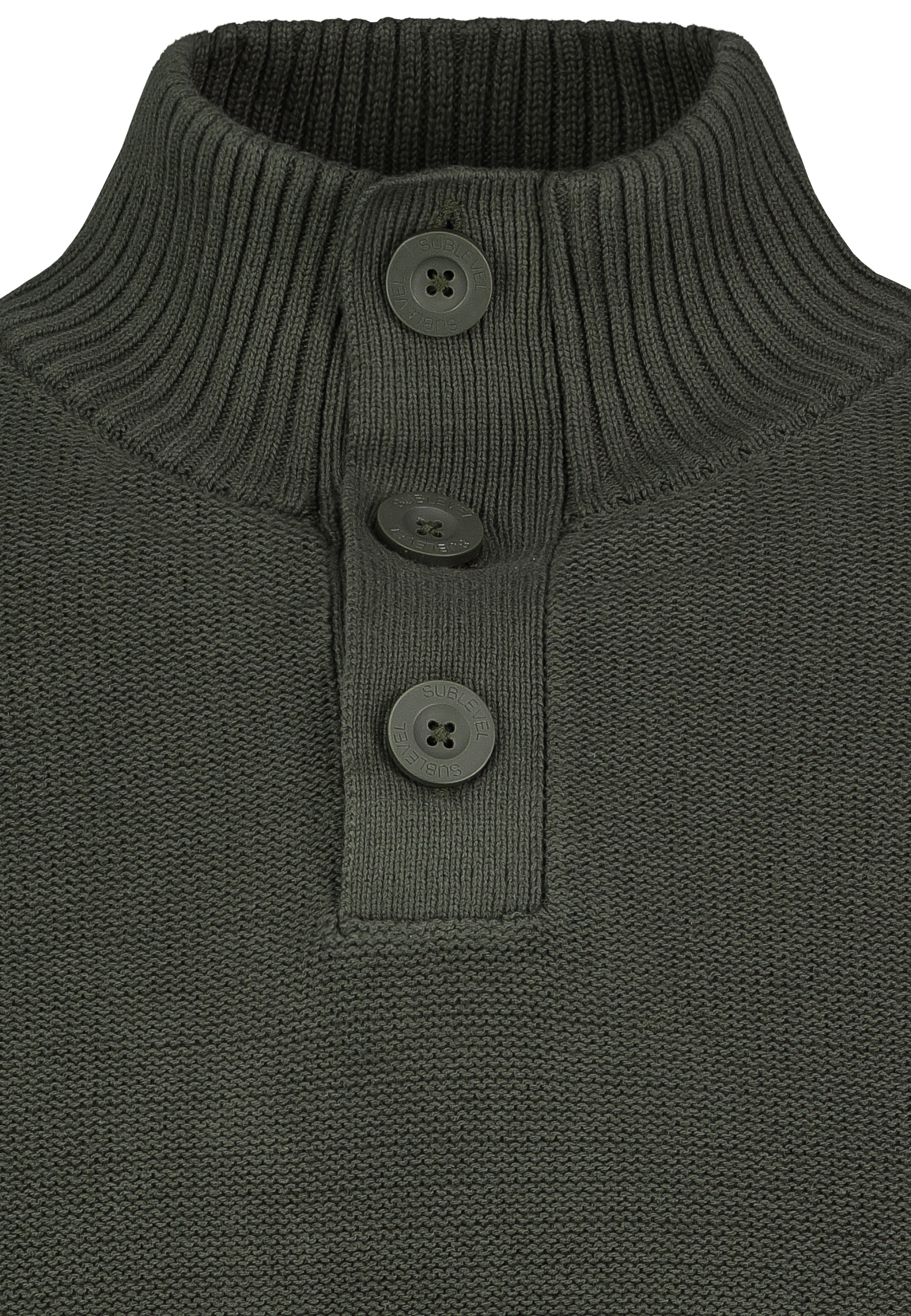 H96028AI90909B1_12400_D1.jpg Bequemer Strickpullover mit Knopfleiste und Stehkragen