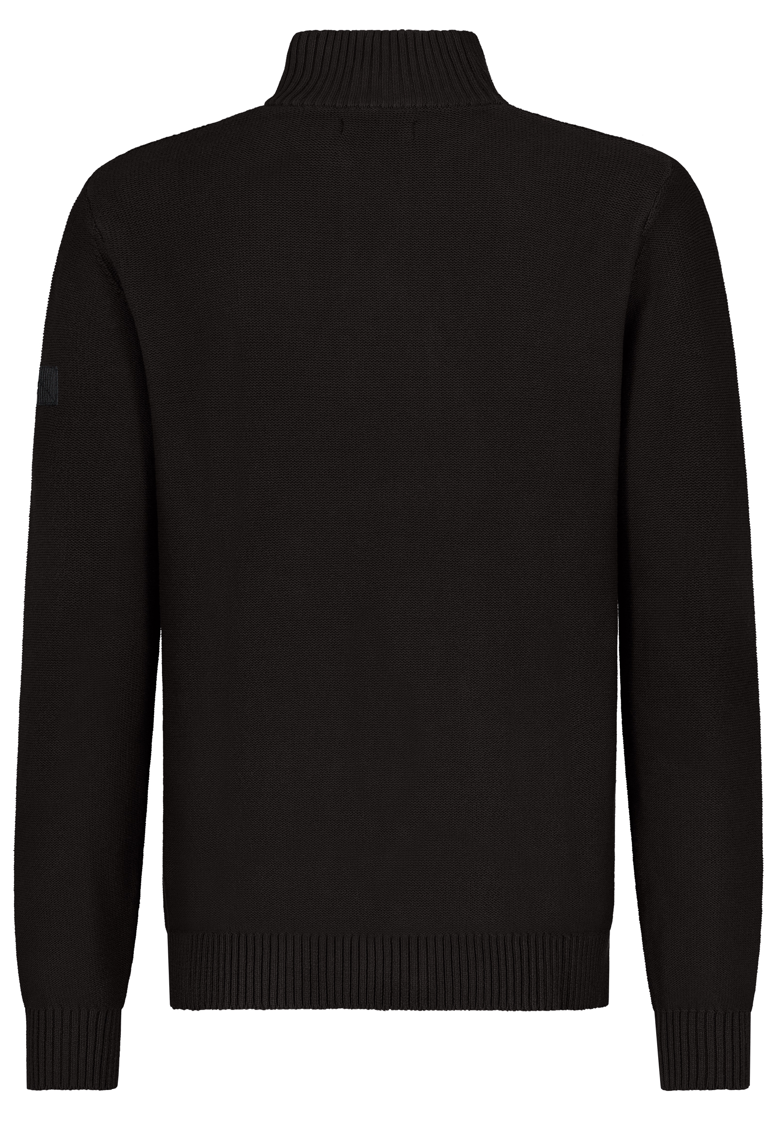 H96028AI90909B2_21400_H.jpg Bequemer Strickpullover mit Knopfleiste und Stehkragen