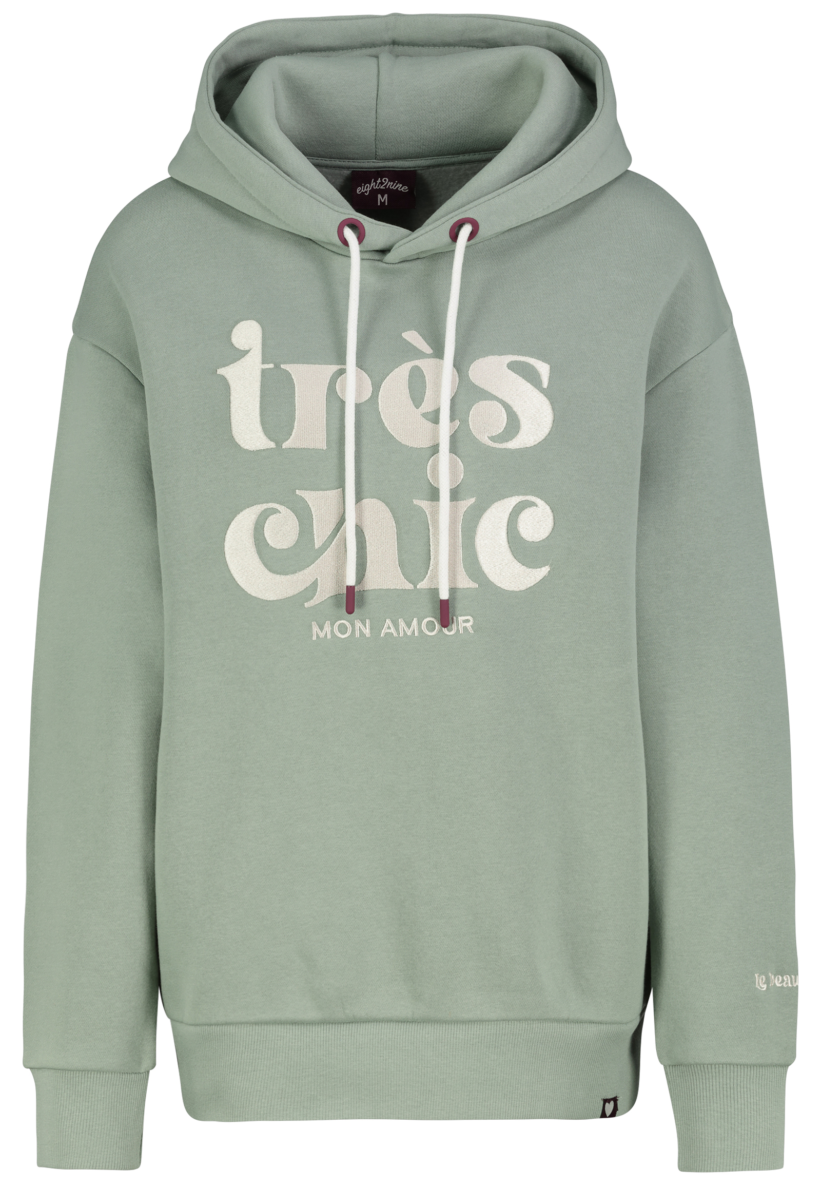Eight 2 Nine EIGHT 2 NINE Kapuzensweatshirt mit Aufdruck und Stickerei – Grün, Bild 1