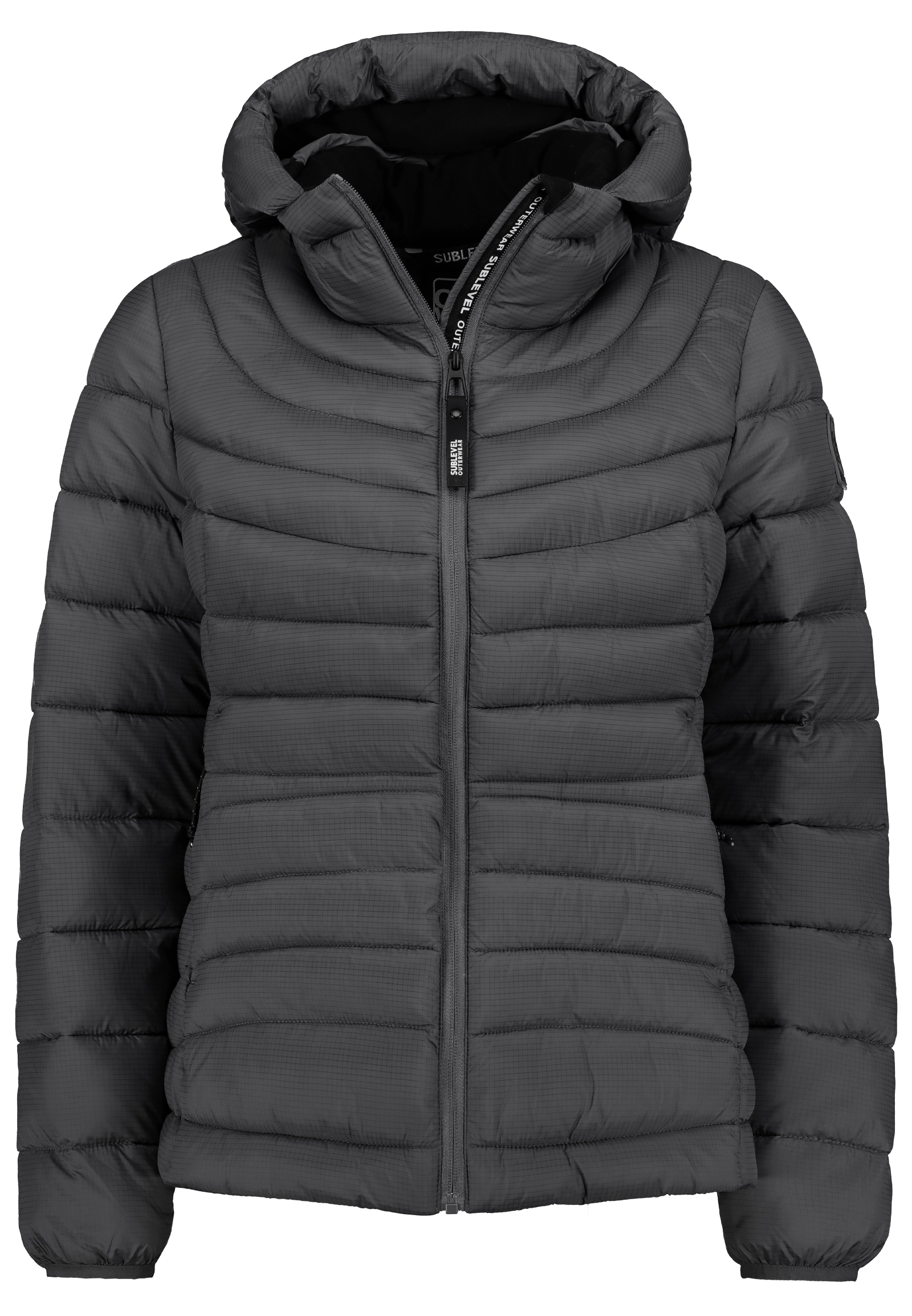 D50092XB44554A3_23400_V.jpg Daunenjacke mit Kapuze und Reißverschluss für Outdoor