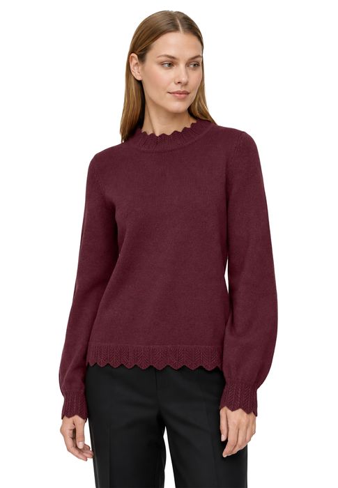 Stylischer Pullover mit Strickmuster, Farbe: Rot