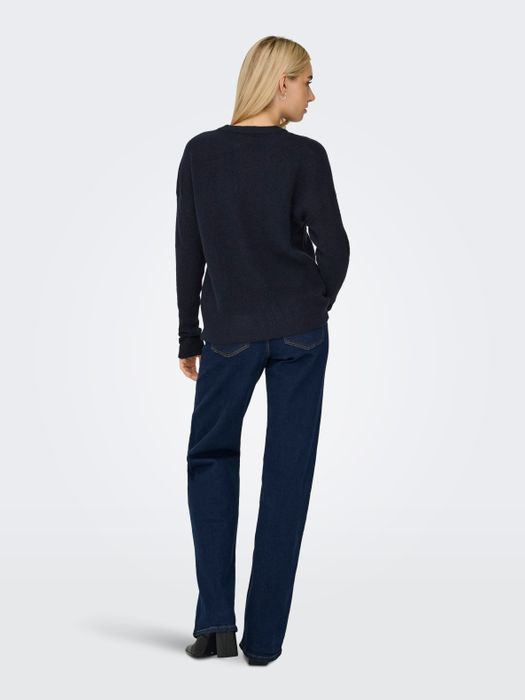 Only Modischer Pullover mit Rundhals und langen Ärmeln – Navy, Bild 6