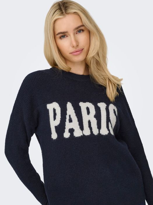 Only Modischer Pullover mit Rundhals und langen Ärmeln – Navy, Bild 5