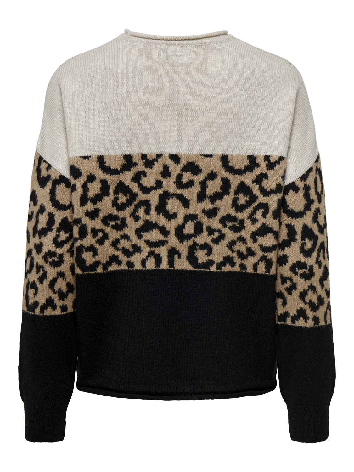 ONLY_FallWinter2023_4237635_15294969_2.jpg Leopardenmuster Pullover mit Rundhals im Colorblock