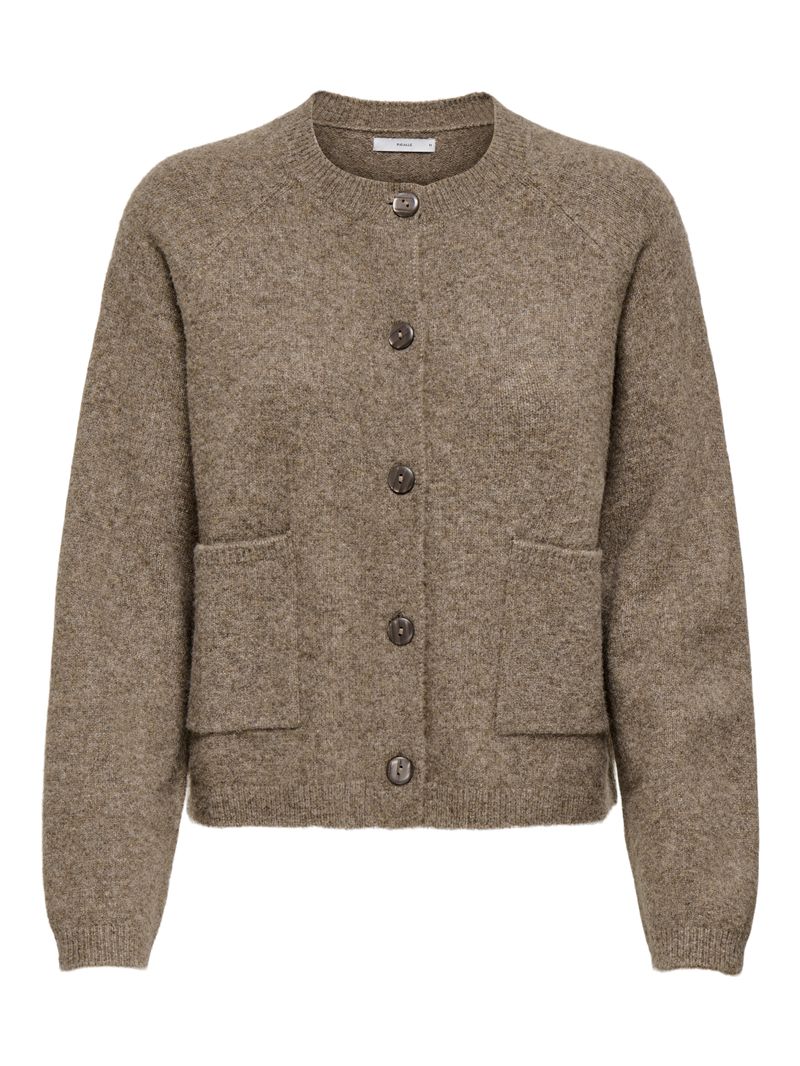 Only Strickcardigan mit Knöpfen und aufgesetzten Taschen – Taupe, Bild 1