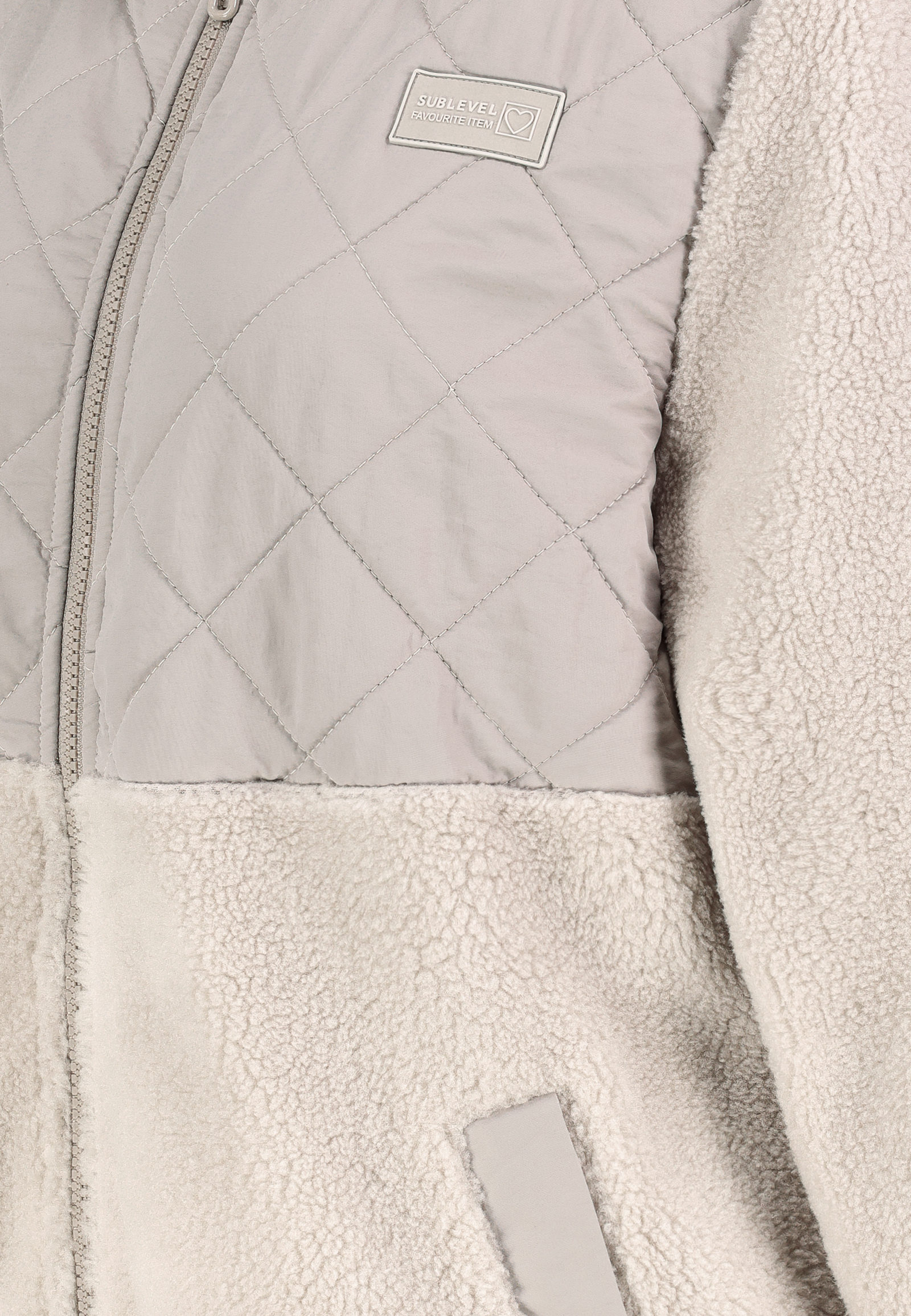 D20004M02673B1_20200_D1.jpg Steppjacke mit Teddyfleece Stehkragen Seitentaschen Gummizug