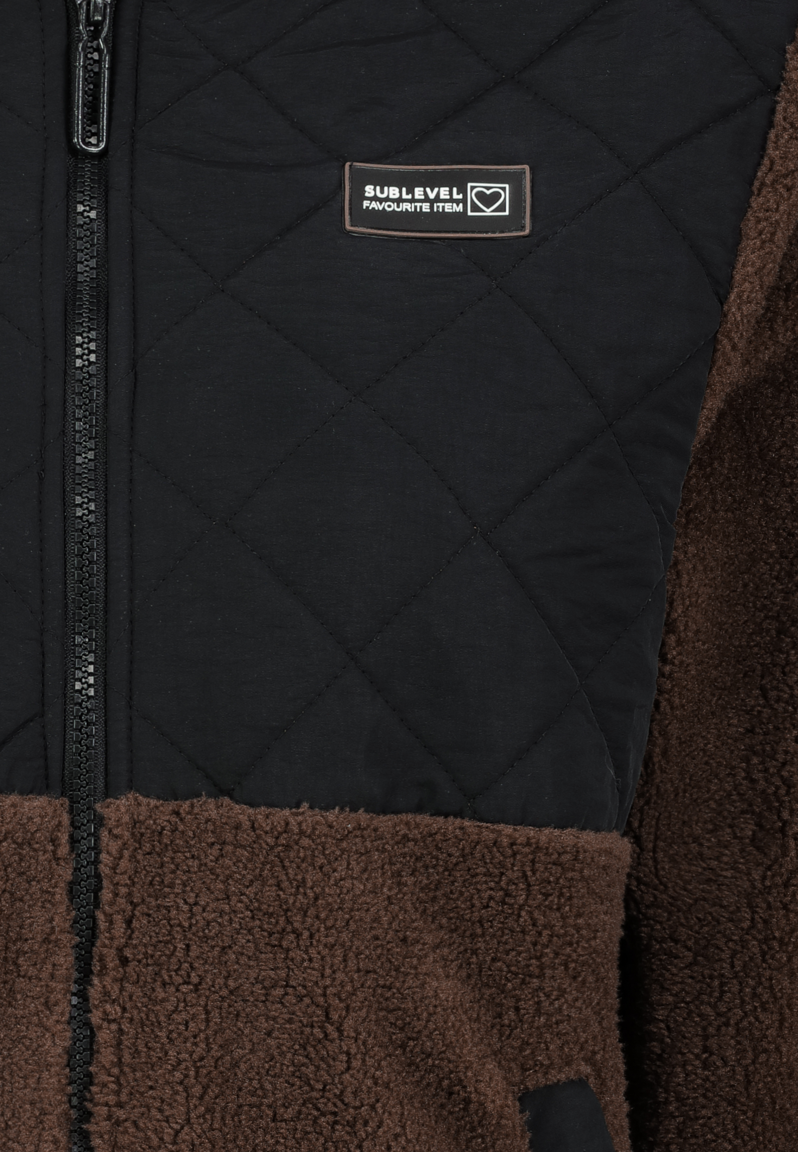 Steppjacke mit Teddyfleece Stehkragen Seitentaschen Gummizug Steppjacke mit Teddyfleece Stehkragen Seitentaschen Gummizug
