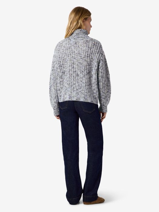 Noisy May Pullover mit Rollkragen und grobem Strickmuster – Grau, Bild 5