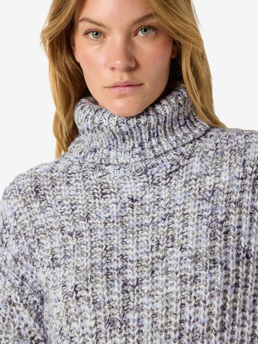 Noisy May Pullover mit Rollkragen und grobem Strickmuster – Grau, Bild 4