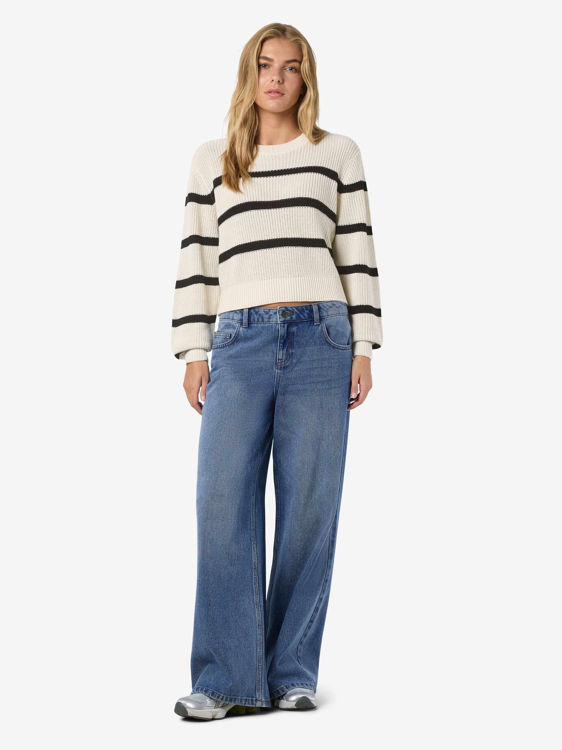 NOISY-MAY_NOOS2025_4350885_27027632_4.jpg Gestreifter Pullover mit Rundhals und weitem Schnitt