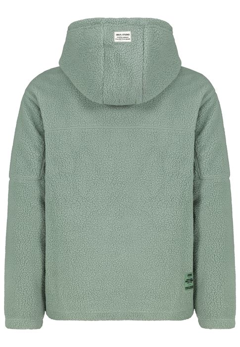 Sublevel Sublevel Teddy-Fleece Hoodie mit Kapuze Kuschelig Warm – Grün, Bild 4