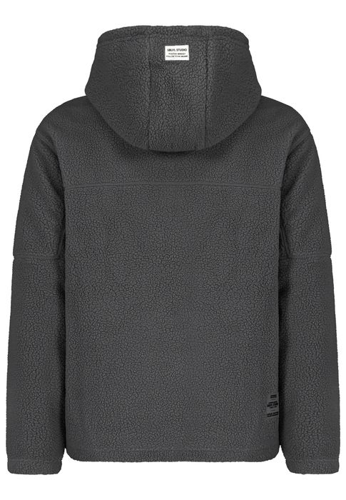 Sublevel Sublevel Teddy-Fleece Hoodie mit Kapuze Kuschelig Warm – Dunkelgrau, Bild 4