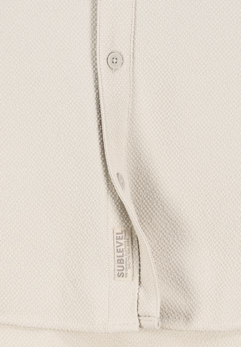 Sublevel Sublevel Langärmliges Hemd mit Knopfleiste und Brusttasche – Beige, Bild 4