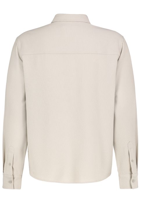 Sublevel Sublevel Langärmliges Hemd mit Knopfleiste und Brusttasche – Beige, Bild 5