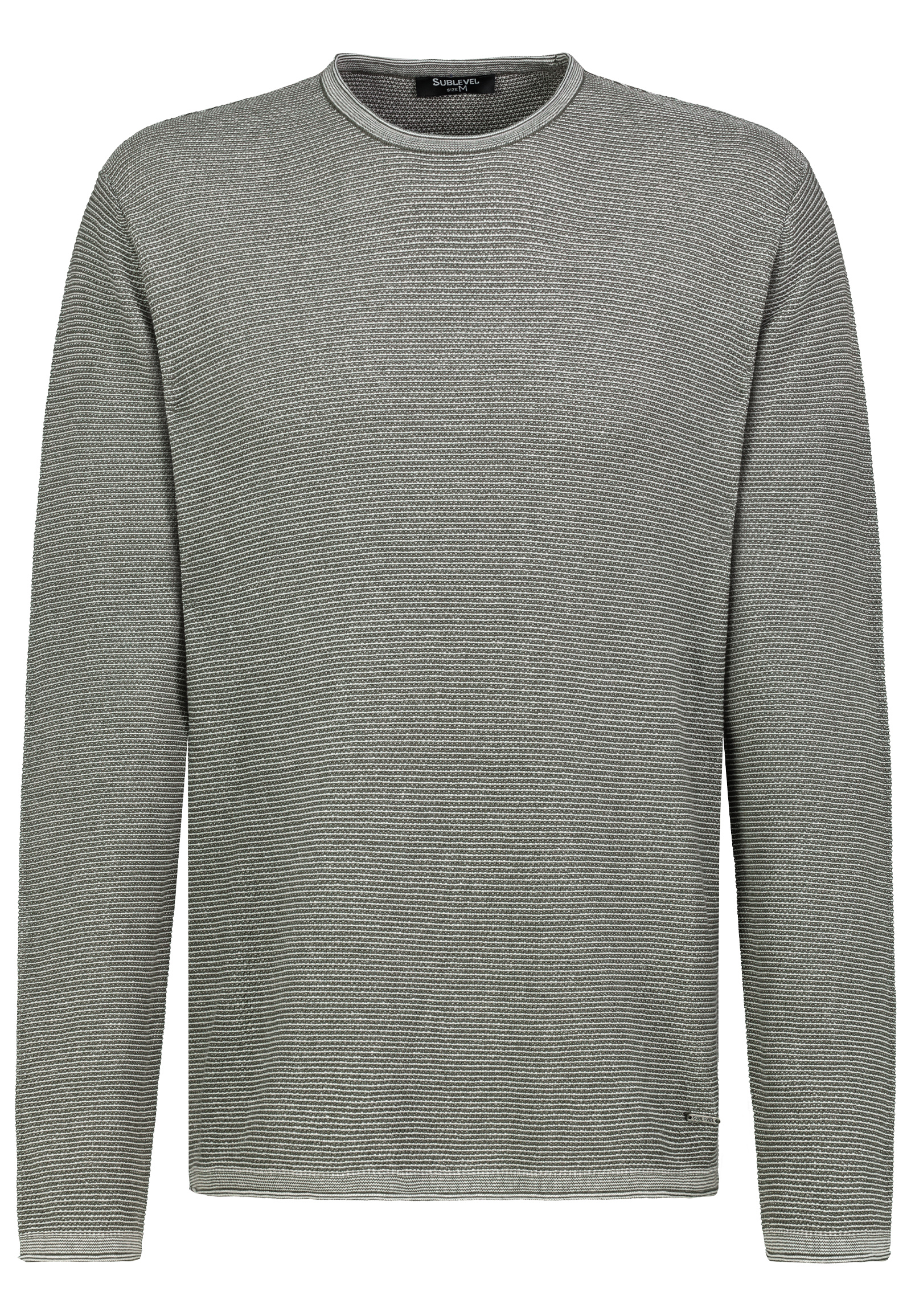 Eleganter langärmeliger Pullover mit feinem Strickmuster Eleganter langärmeliger Pullover mit feinem Strickmuster