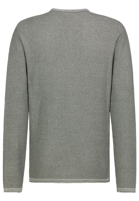 Sublevel Sublevel Eleganter langärmeliger Pullover mit feinem Strickmuster – Grün, Bild 4