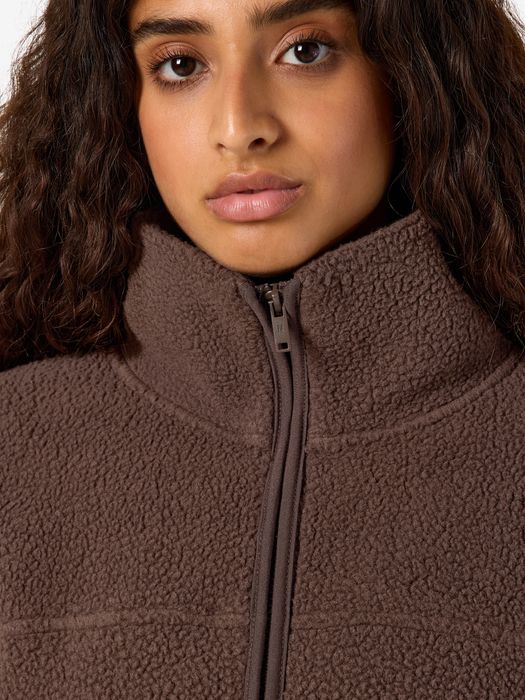 Noisy May Modische Übergangsjacke mit Fleece – Braun, Bild 4