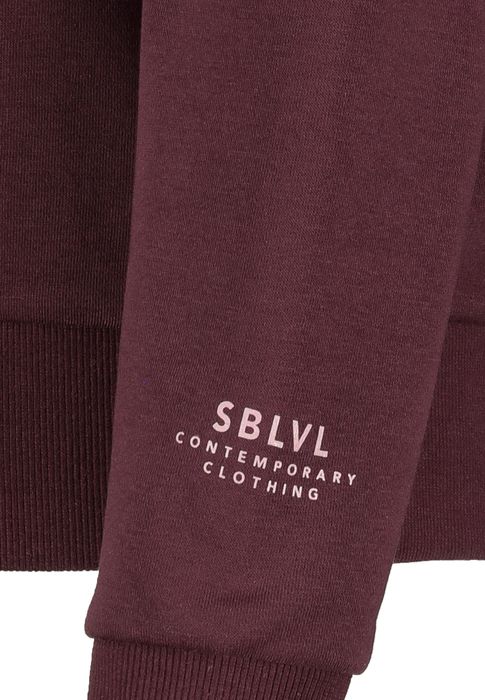 Sublevel Pullover mit Schriftzug good mood club vorne – Rot, Bild 3