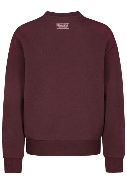 Sublevel Pullover mit Schriftzug good mood club vorne – Rot, Bild 6