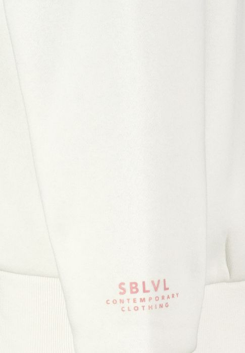 Sublevel Kapuzensweatshirt mit Schriftzug – Weiß, Bild 3