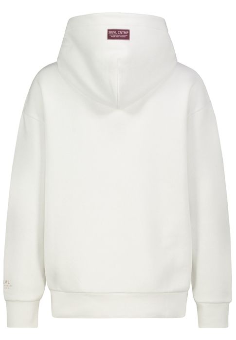Sublevel Kapuzensweatshirt mit Schriftzug – Weiß, Bild 4