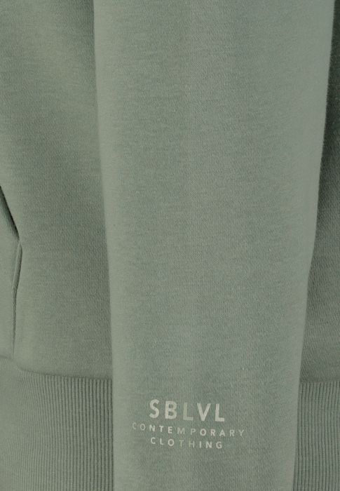 Sublevel Kapuzensweatshirt mit Schriftzug – Grün, Bild 3