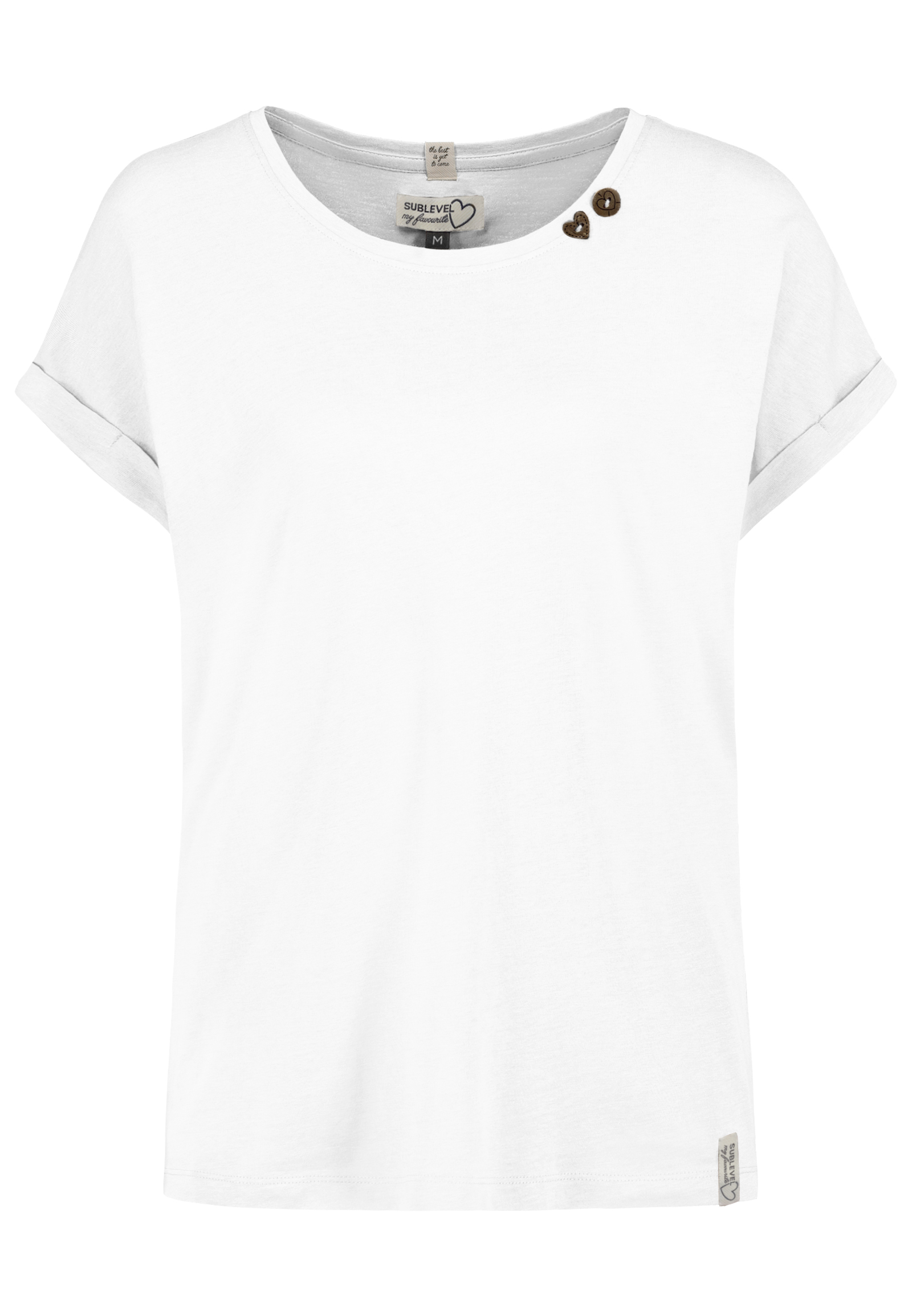 D12041AH02460E1PK2_22000_S1.jpg Design T-Shirts 2er-Pack Knopfdetails Umschlagärmel