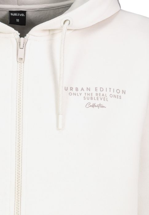 Sublevel Sublevel Sweat Zip Hood mit urbanem Design und Schriftzug Details – Weiß, Bild 5