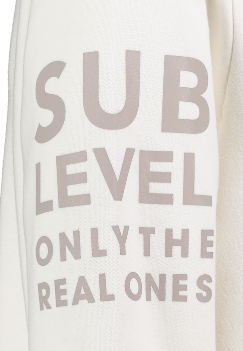 Sublevel Sublevel Sweat Zip Hood mit urbanem Design und Schriftzug Details – Weiß, Bild 4