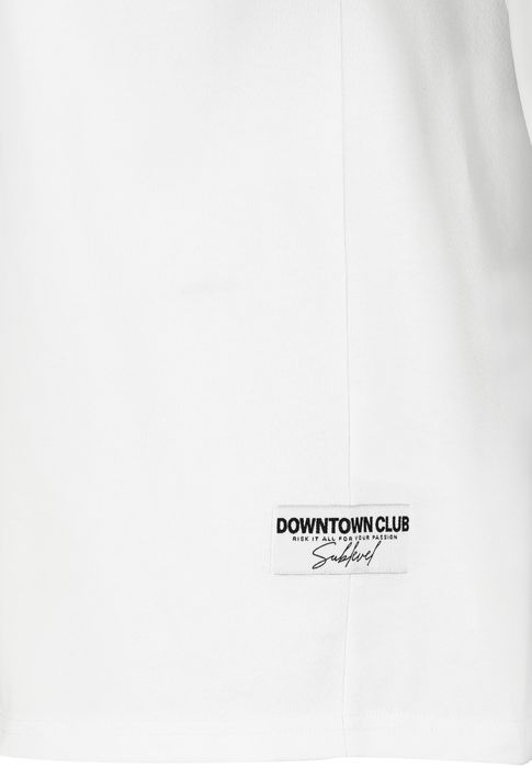 Sublevel Sublevel Oversized T-Shirt mit Downtown Club Logo Slogan – Weiß, Bild 4