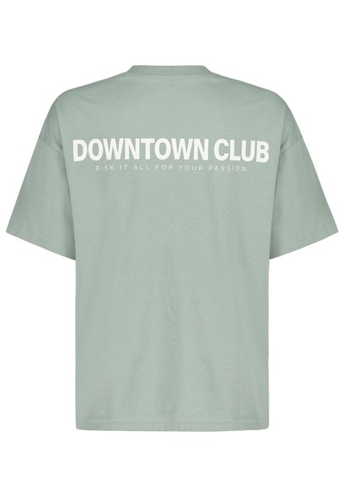 Sublevel Sublevel Oversized T-Shirt mit Downtown Club Logo Slogan – Hellgrün, Bild 4